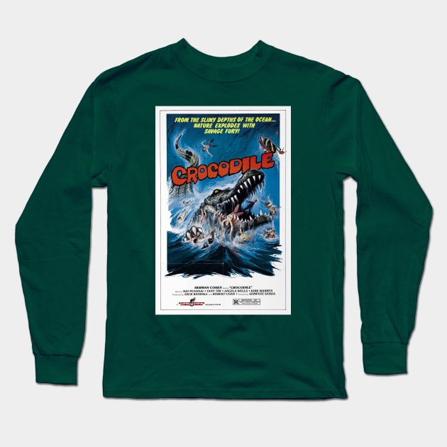 Crocodile Long Sleeve T-Shirt by zombill